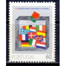 POR1762N-SELO 3ª ELEIÇÃO DO PARLAMENTO EUROPEU - PORTUGAL - 1989 - N