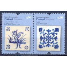 POR3524MS-SE-TENANT EMISSÃO CONJUNTA PORTUGAL ROMÊNIA - PORTUGAL - 2010 - MINT