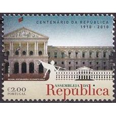 POR3543M-SELO CENTENÁRIO DA REPÚBLICA (DO BLOCO) - PORTUGAL - 2010 - MINT