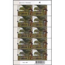 POR3602MF-MINIFOLHA 10 SELOS SÉRIE EUROPA - FLORESTAS - PORTUGAL - 2011 - MINT