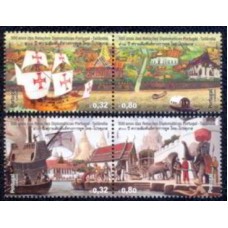 POR3629MS-SÉRIE SE-TENANTS 500 ANOS DAS RELAÇÕES DIPLOMÁTICAS ENTRE PORTUGAL E TAILÂNDIA - PORTUGAL - 2011 - MINT