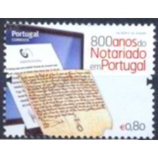 POR3887M-SELO 800 ANOS DA PROFISSÃO DE NOTARIADO PÚBLICO - PORTUGAL - 2014 - MINT