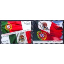 POR3918M-SÉRIE RELAÇÕES DIPLOMÁTICAS PORTUGAL - MÉXICO - PORTUGAL - 2014 - MINT