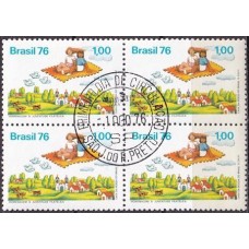QC0946.22-QUADRA DIA DO SELO - 1976 - CPD SÃO JOSÉ DO RIO PRETO