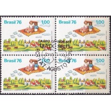 QC0946.34-QUADRA DIA DO SELO - 1976 - CBC CAMPO GRANDE