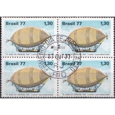 QC1010.23-QUADRA HOMENAGEM À AVIAÇÃO CIVIL, DIRIGÍVEL PAX - 1977 - CPD RIO