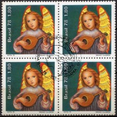 QC1071.02-QUADRA NATAL - ANJOS MÚSICOS, ALAÚDE - 1978 - CBC GOIÂNIA