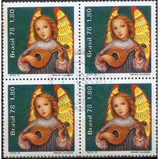 QC1071.04-QUADRA NATAL - ANJOS MÚSICOS, ALAÚDE - 1978 - CBC RIBEIRÃO PRETO