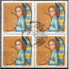 QC1072.03-QUADRA NATAL - ANJOS MÚSICOS, LIRA - 1978 - CBC GOIÂNIA
