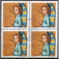 QC1072.04-QUADRA NATAL - ANJOS MÚSICOS, LIRA - 1978 - CBC RIBEIRÃO PRETO