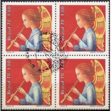 QC1073.03-QUADRA NATAL - ANJOS MÚSICOS, FLAUTA - 1978 - CBC GOIÂNIA