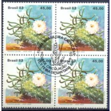 QC1351.01-QUADRA FLORA BRASILEIRA - CACTÁCEAS, XIQUE-XIQUE - 1983 - CBC FEIRA DE SANTANA
