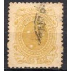 RE0077U.01-SELO CRUZEIRO, 1.000 RÉIS DENTEAÇÃO 13-14 - 1892 - U