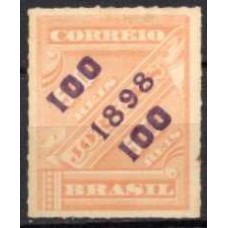 RE0114N.02-SELO JORNAIS DE 1889 SOBRESTAMPADOS, 100/50 RÉIS - 1898 - N