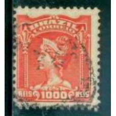 RE0146U-SELO ALEGORIAS REPUBLICANAS, 1.000 RÉIS VERMELHO - 1906 - U