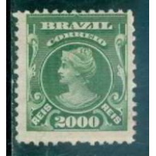 RE0149U-SELO ALEGORIAS REPUBLICANAS, 2.000 RÉIS VERDE - 1906 - U