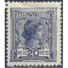 RE0162N-SELO ALEGORAS REPUBLICANAS E INSTRUÇÃO DENTEAÇÃO 12,25X13,5, 20 RÉIS - 1918/19 - N
