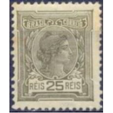 RE0163N-SELO ALEGORAS REPUBLICANAS E INSTRUÇÃO DENTEAÇÃO 12,25X13,5, 25 RÉIS - 1918/19 - N