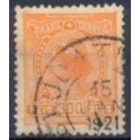 RE0167U-SELO ALEGORAS REPUBLICANAS E INSTRUÇÃO DENTEAÇÃO 12,25X13,5, 300 RÉIS - 1918/19 - U