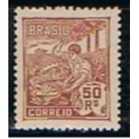 RE0178N-SELO VOVÓ PARTE 1, 50 RÉIS CASTANHO SEM FILIGRANA - 1922 - N