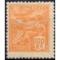 RE0181N-SELO VOVÓ PARTE 1, 100 RÉIS AMARELO SEM FILIGRANA - 1922 - N