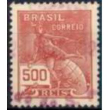 RE0187U-SELO VOVÓ PARTE 1, 500 RÉIS SEM FILIGRANA - 1920 - U