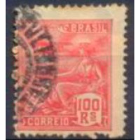 RE0196U-SELO VOVÓ PARTE 1, 100 RÉIS VERMELHO FILIGRANA 'D' - 1921/28 - U RE0196U-SELO VOVÓ PARTE 1, 100 RÉIS VERMELHO FILIGRANA 'D' - 1921/28 - U