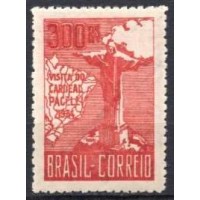 SB0078N.01-SELO VISITA DO CARDEAL PACELLI, 300 RÉIS, 1ª TIRAGEM - 1934 - N COM GOMA