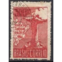 SB0078U.01-SELO VISITA DO CARDEAL PACELLI, 300 RÉIS, 1ª TIRAGEM - 1934 - U