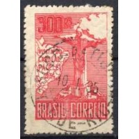SB0078UA.01-SELO VISITA DO CARDEAL PACELLI, 300 RÉIS, 2ª TIRAGEM - 1934 - U