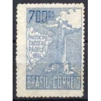 SB0079NT.01-SELO VISITA DO CARDEAL PACELLI, 700 RÉIS COM TRIÂNGULO - 1934 - N SB0079NT.01-SELO VISITA DO CARDEAL PACELLI, 700 RÉIS COM TRIÂNGULO - 1934 - N