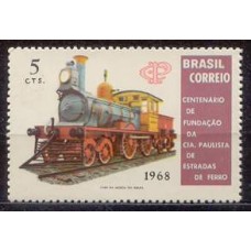 SB0622N-SELO CENTENÁRIO DA COMPANHIA PAULISTA DE ESTRADAS DE FERRO - 1968 - N
