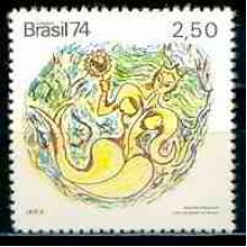 SB0833N-SELO DIVULGAÇÃO DAS LENDAS POPULARES BRASILEIRAS, IARA - 1974 - N
