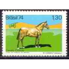 SB0865N-SELO ANIMAIS BRASILEIROS, CAVALO CRIOULO - 1974 - N