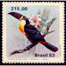 SB1324M-SELO FAUNA BRASILEIRA - TUCANOS, BICO-PRETO - 1983 - MINT