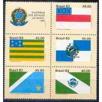 SB1363NS-SEXTILHA BANDEIRAS DOS ESTADOS DO BRASIL III - 1983 - N