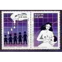 SB1466MS-SE-TENANT SOBREVIVÊNCIA E DESENVOLVIMENTO INFANTIL, 2ª POSIÇÃO - UNICEF - 1985 - MINT