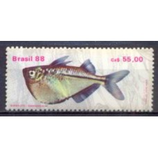 SB1608NA-SELO DIVULGAÇÃO DA PSICULTURA E AQUARIOFILIA - PEIXES DE ÁGUA DOCE, BORBOLETA - 1988 - N
