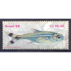 SB1610N-SELO DIVULGAÇÃO DA PSICULTURA E AQUARIOFILIA - PEIXES DE ÁGUA DOCE, NEON VERDE - 1988 - N