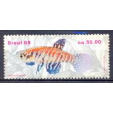 SB1611M-SELO DIVULGAÇÃO DA PSICULTURA E AQUARIOFILIA - PEIXES DE ÁGUA DOCE, CYNOLEBIA - 1988 - MINT