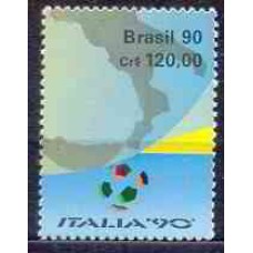 SB1680N-SELO XV CAMPEONATO MUNDIAL DE FUTEBOL - ITÁLIA (DO BLOCO) - 1990 - N