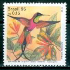 SB1993M-SELO EXPOSIÇÃO FILATÉLICA ESPAMER - BEIJA-FLORES, TOPÁZIO-VERMELHO - 1996 - MINT 