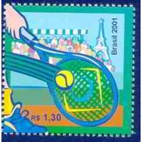 SB2398M-SELO GUGA - TRICAMPEÃO DE ROLAND GARROS (DO BLOCO) - 2001 - MINT