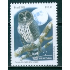 SB2766M-SELO MERCOSUL - AVES AUTÓCTONES, CORUJA - 2008 - MINT