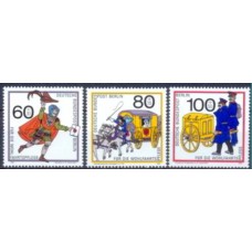 ABE0813N-SÉRIE PRÓ OBRAS DE BENEFICÊNCIA - HISTÓRIA DOS CORREIOS - ALEMANHA BERLIN - 1989 - N