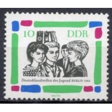 ALO0725NA-SELO ENCONTRO DA JUVENTUDE, 10P - ALEMANHA ORIENTAL - 1964 - N