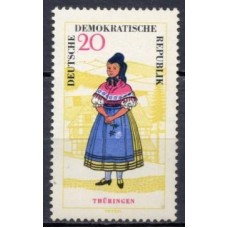 ALO0781M-SELO TRAJES REGIONAIS I, 20P - ALEMANHA ORIENTAL - 1964 - MINT