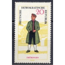 ALO0782N-SELO TRAJES REGIONAIS I, 20P - ALEMANHA ORIENTAL - 1964 - N