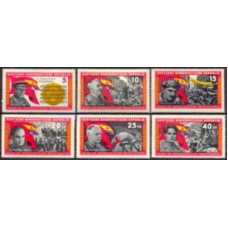 ALO0889N-SÉRIE HERÓIS ANTIFASCISTAS DA GUERRA DA ESPANHA - ALEMANHA ORIENTAL - 1966 - N