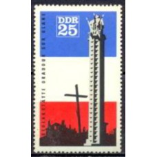 ALO0899N-SELO 22º ANIVERSÁRIO DO MASSACRE DE ORADOUR-SUR-GLANE - ALEMANHA ORIENTAL - 1966 - N